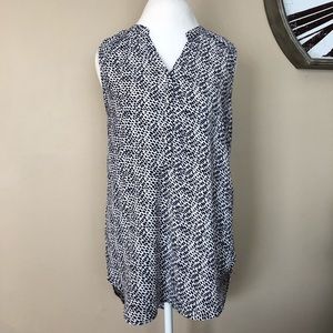 H&M Pattern Sleeveless Blouse, Size: 8